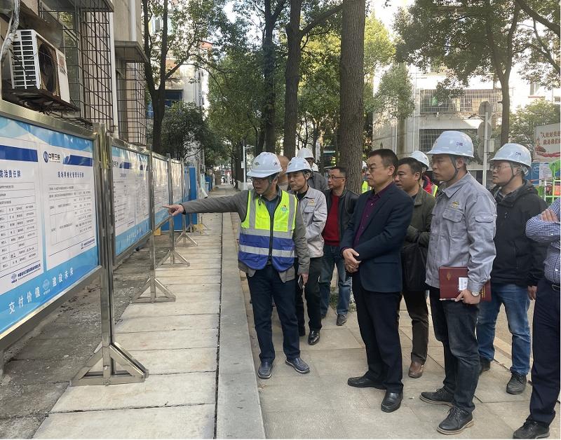 葉建國(guó)帶隊(duì)督查公司岳陽(yáng)中心城區(qū)污水項(xiàng)目