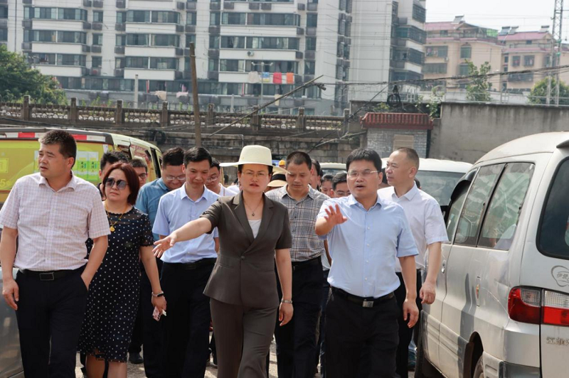 李美云、魏淑萍到岳陽中心城區(qū)污水治理項(xiàng)目調(diào)研