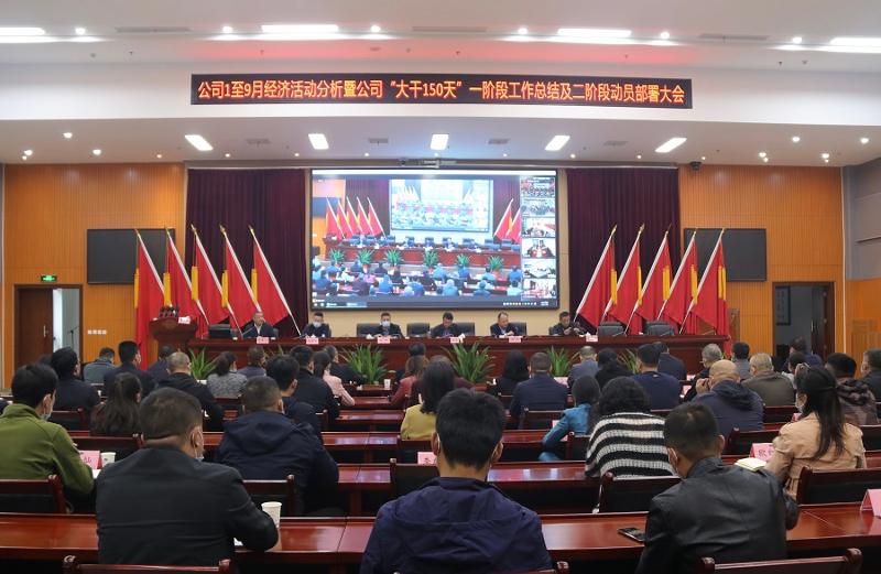 公司召開經(jīng)濟活動分析暨“大干150天”一階段總結及二階段動員部署大會