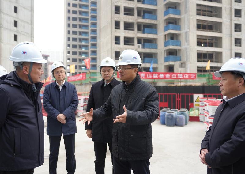 2024年12月26日，湖南省委常委、岳陽市委書記謝衛江到四化建南區改造項目九禧府樓盤調研